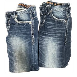 2 pairs of Men’s rock revival jeans